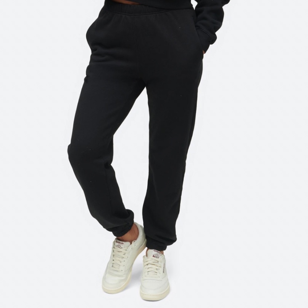 NWT MATE The Label Fleece Relaxed Pocket Sweatpant Small Jet Black